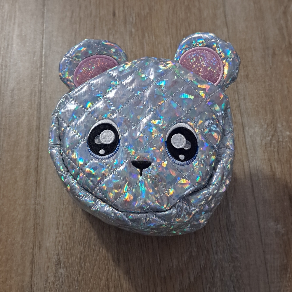 NA! NA! NA! Suprise Holographic Silver Teddy Bear Mini Doll Keepsake Bag